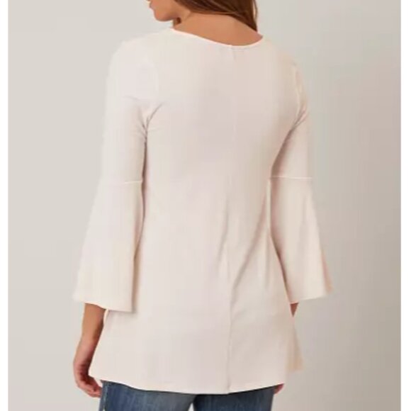 BKE by red lace up bell sleeve top size XL - Picture 3 of 4